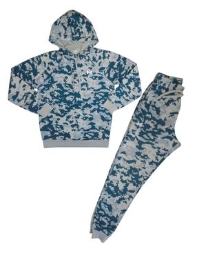 Under Armour Men's Camo Hoodie & Joggers Set Size Small Blue Gray Loose Fit